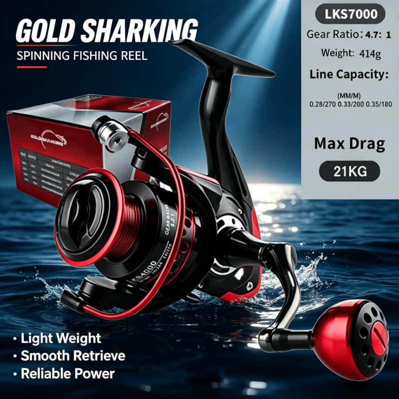 Abu Garcia Reel Max - GOLD SHARKING - Carrete de Pesca