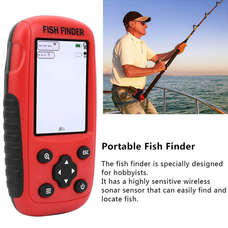 Buscador de peces inalámbrico  - Fishing Boat Depth Finder reseña y precio