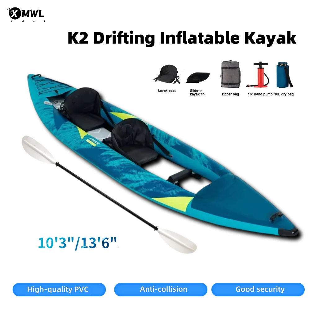 Canoa Kayak Inflable para 1-2  - Fishing Boat Seat reseña y precio