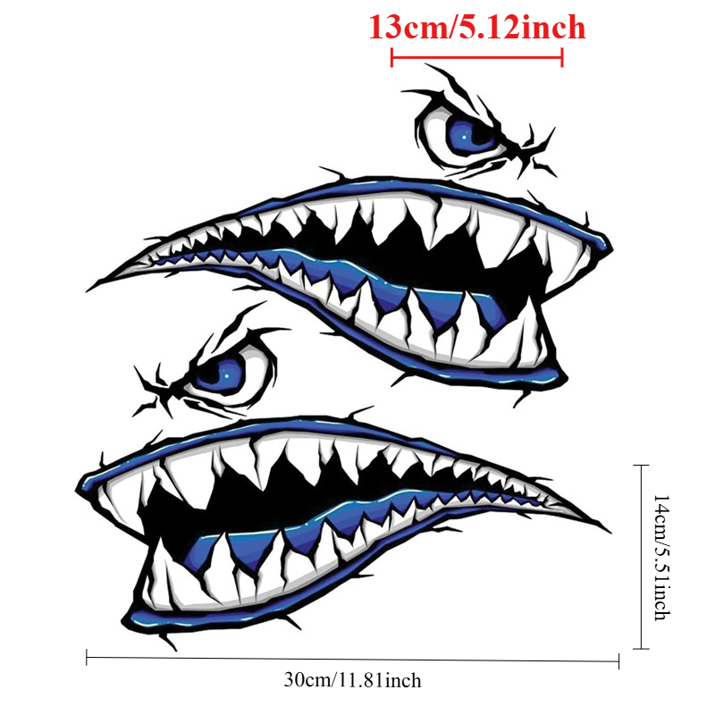 2 uds dientes de tiburón boca  - Fishing Boat Trailer reseña y precio